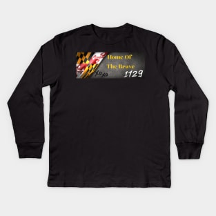 1729 MARYLAND HOME OF THE BRAVE DESIGN Kids Long Sleeve T-Shirt